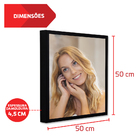 Espelho 50cm Quadrado Preto