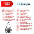 Espelho 50cm Redondo Com Led Alça Suporte Adnet Preto