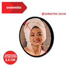 Espelho 50cm Redondo Preto