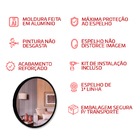 Espelho 50cm Redondo Preto