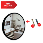 Espelho 50cm Redondo Preto