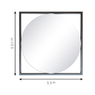 Espelho 53x53cm Industrial Fit Preto