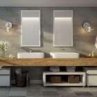 Espelho 58x108 Moldura 4cm Reta Branca