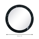 Espelho 60cm Circle Mármore Preto