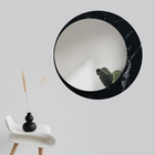 Espelho 60cm Luna Mármore Preto