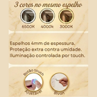 Espelho 60x100 Iluminação Led 3 tons frio neutro e quente+ De