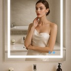 Espelho 60x120  led frio branco Luz Frente Botão Touch ilumin