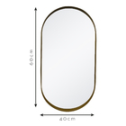 Espelho 60x40cm Urban Dourado