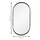 Espelho 60x40cm Urban Preto