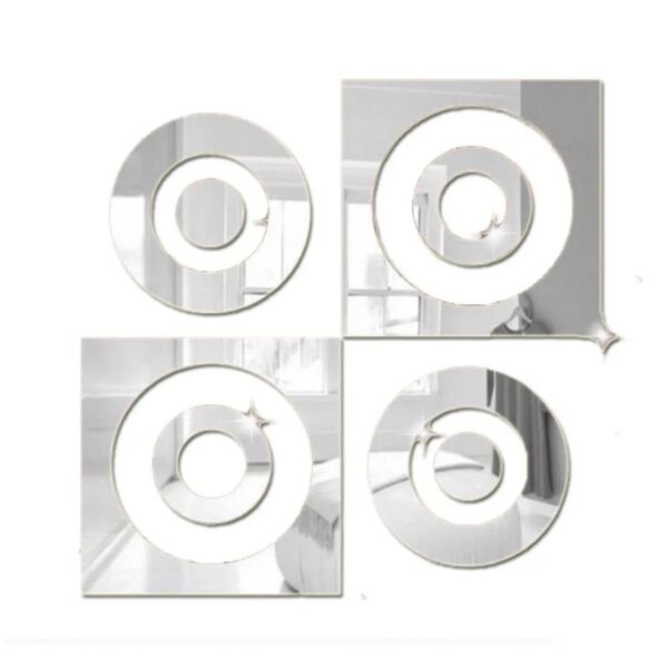 Espelho 66 X 66 Quadrados E Círculos Criativo