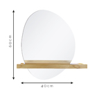 Espelho 66x52 Life Apoio Orgânico Pinus