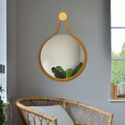 Espelho 75x53cm Pendulo Redondo Tabaco