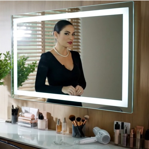 Espelho  4mm Jateado Iluminado LED 3 cores frio neutro quente