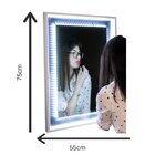 Espelho Abajour 40x60cm Pr Bw Quadros Branco