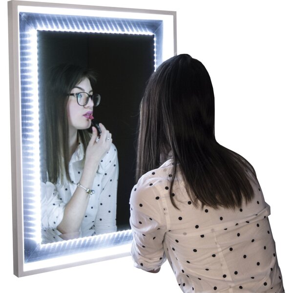 Espelho Abajour 40x60cm Pr Bw Quadros Branco