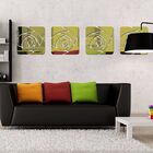 Espelho Acrílico De Parede 4 Rosas Douradas 24 5 X 102 Cm