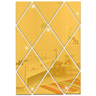 Espelho Acrilico Decorativo Em Forma De Diamante 17 Peças