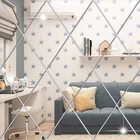 Espelho Acrilico Decorativo Em Forma De Diamante 17 Peças