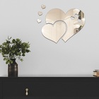 Espelho Acrilico Decorativo Tema Coração 28x26cm