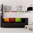 Espelho Acrílico Quadrado Círculo Central 25 X 102 Cm