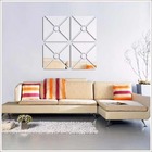 Espelho Acrílico Quadrado Círculo Central 25 X 102 Cm