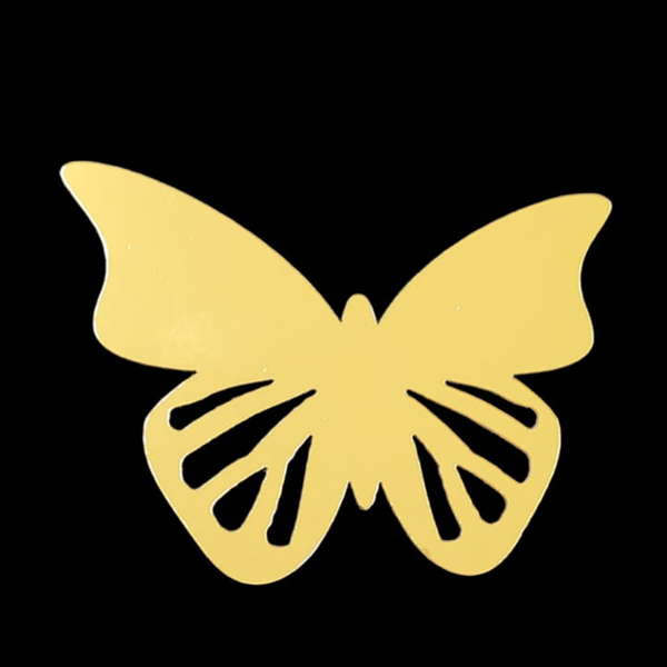 Espelho Adesivo Decorativo Borboleta 21 E 11 Cm Kit 14 Peças