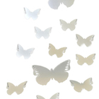 Espelho Adesivo Decorativo Borboleta 21 E 11 Cm Kit 14 Peças
