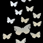 Espelho Adesivo Decorativo Borboleta 21 E 11 Cm Kit 14 Peças