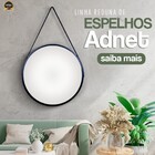 Espelho Adnet 60cm Marrom Com Alça Marrom