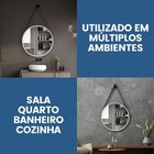 Espelho Adnet Alumínio 65cm Com Alça E Suporte Para Banheiro