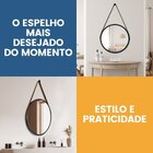 Espelho Adnet Alumínio 65cm Com Alça E Suporte Para Banheiro