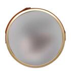 Espelho Adnet Decorativo Dourado Com Alça Caramelo 45cm