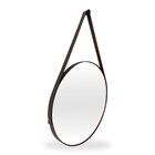 Espelho Adnet Redondo 30cm Com Alça E Suporte Para Sala Quart
