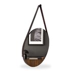 Espelho Adnet Redondo 50cm Com Alça E Suporte Para Sala Hall
