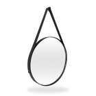 Espelho Adnet Redondo 60cm Com Alça E Suporte Para Escritório