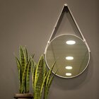 Espelho Adnet Redondo Com Alça Branca - 50cm