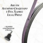 Espelho Adnet Redondo Craqueado 50 Cm + Suporte Lilás