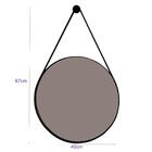 Espelho Adnet Redondo Decorativo Com Alça 40cm Completo Caram