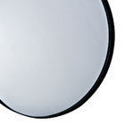 Espelho Adnet Redondo Preto Com Alça Metálica 77x50 Cm M02 -