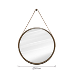 Espelho Adnet Sampa 65cm Marrom Inspire