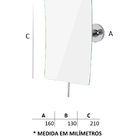 Espelho Ae-l 6 - Retangular - E6530 - Cromado