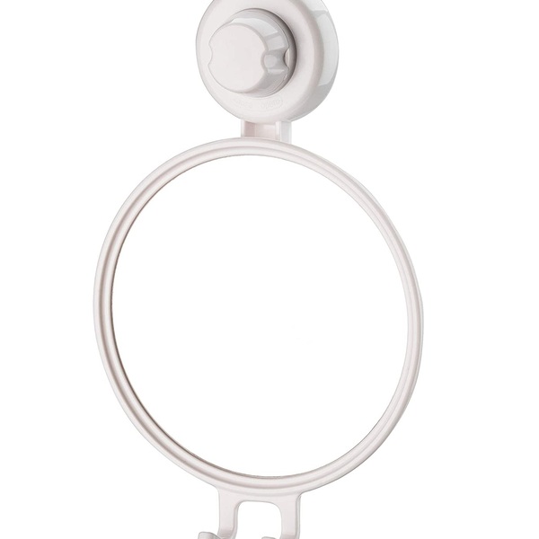 Espelho Anti Embaçante Branco Ventosa Barbear Banho Future