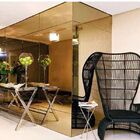 Espelho Banheiro Lapidado Bisotê 50x50cm Bronze Com Pendurador