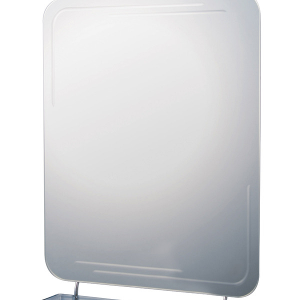 Espelho para Banheiro Retangular com Prateleira 49x65cm Belle Cris Metal