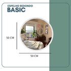 Espelho Basic Redondo 50cm Moldura Em Alumínio Cobre