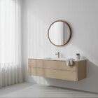 Espelho Basic Redondo 50cm Moldura Em Alumínio Cobre