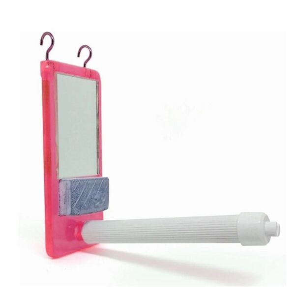 Espelho Bica Bica Com Pedra De Cálcio Para Calopsitas Agaporn