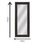 Espelho Bisote Normal 50x150cm Tx63 Bw Quadros Preto