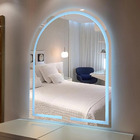 Espelho Brillare Oval Penteadeira 3 Tons De Led  Jateado E Bo