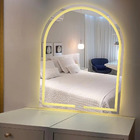 Espelho Brillare Oval Penteadeira 3 Tons De Led  Jateado E Bo